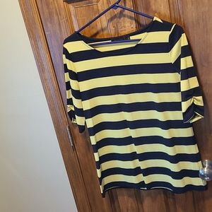 The Limited stripped shirt sleeve top
